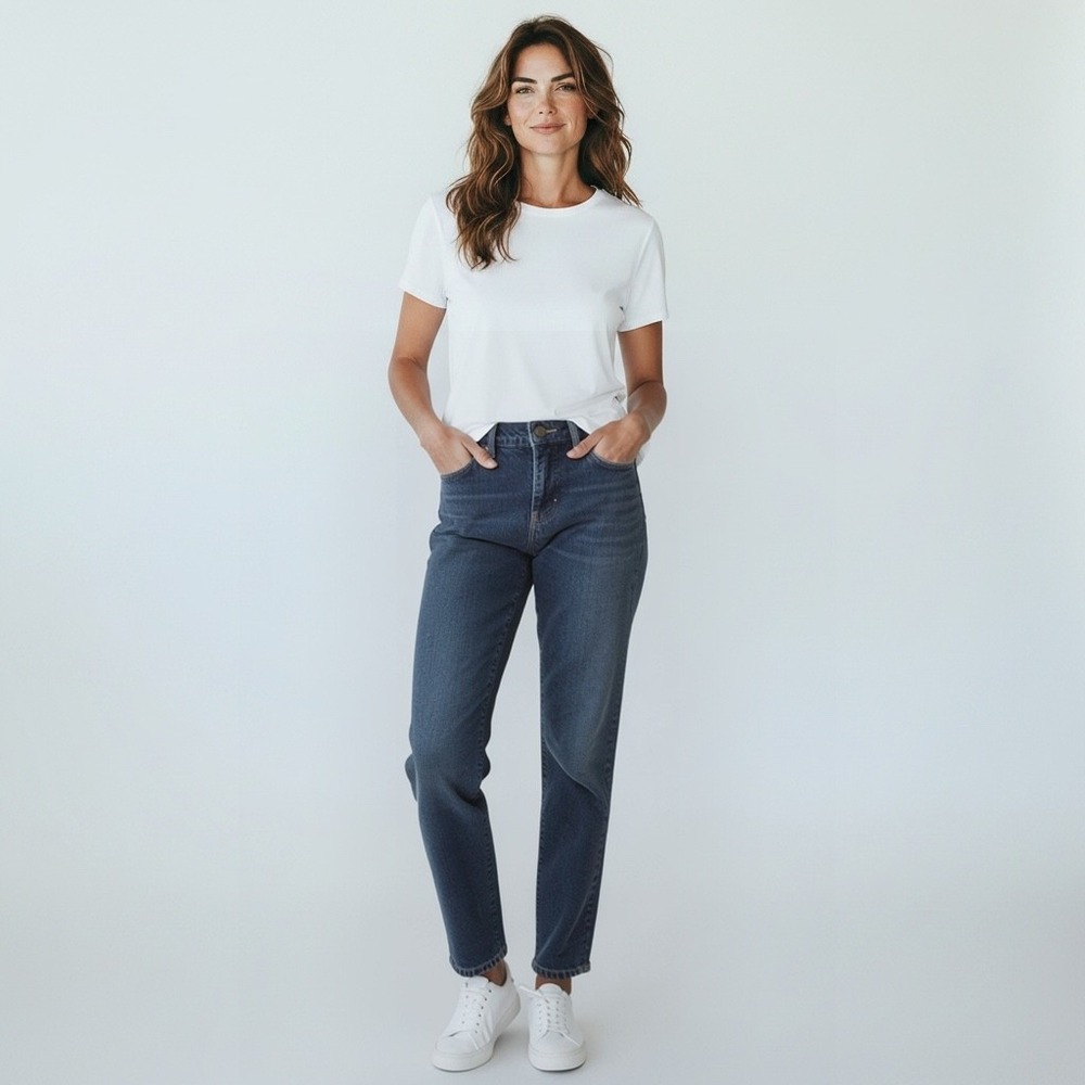 Kut from the Kloth Catherine Boyfriend Jeans Blue Denim Size 10